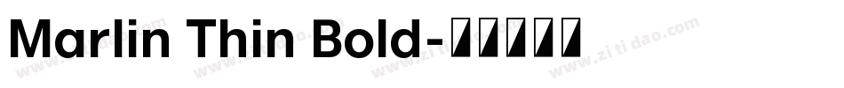 Marlin Thin Bold字体转换